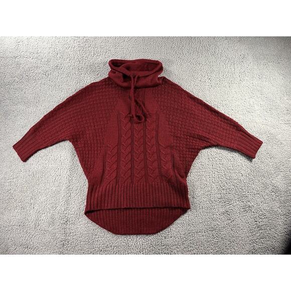 Ruby Mood Sweater Women‎ Large Wool Blend Cable Knit Cowl Neck - Picture 1 of 8